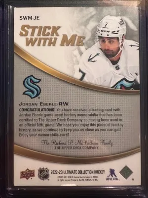 2022-23 UD Ultimate - Jordan Eberle - Stick With Me - Case hit /25 back